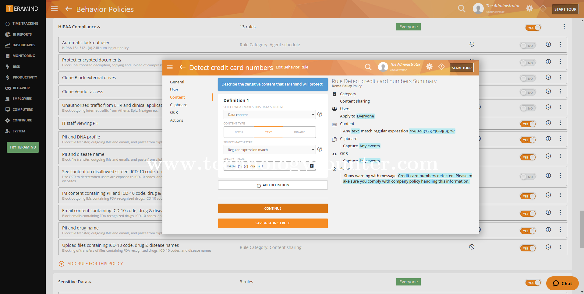 Teramind DLP Screenshots